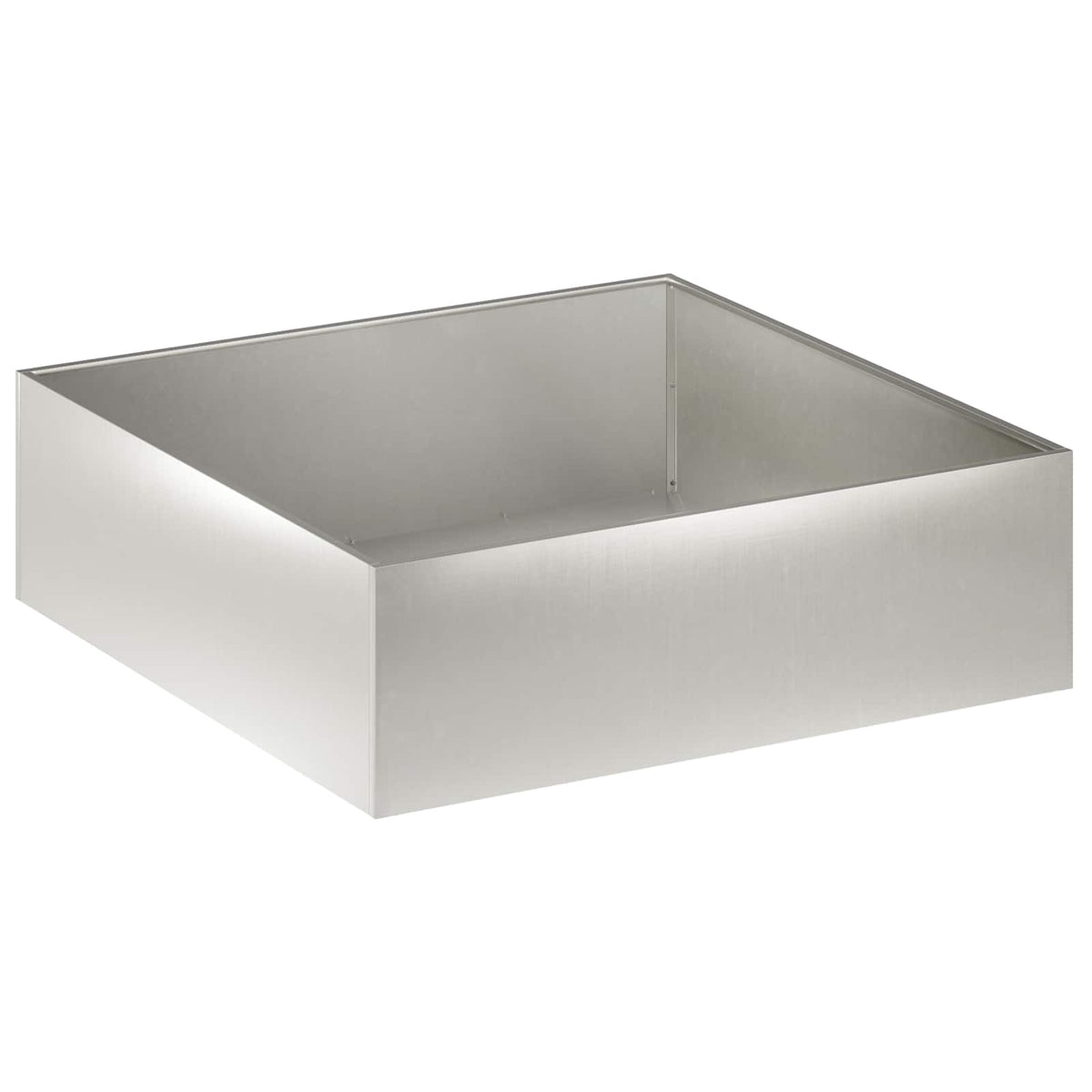 Macetero De Jardín Plateado 80 X 80 X 30 Cm Acero Inoxidable_0
