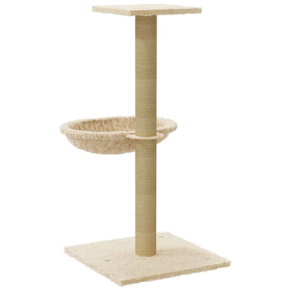 Rascador Para Gatos Con Poste De Sisal Crema 74 Cm_5