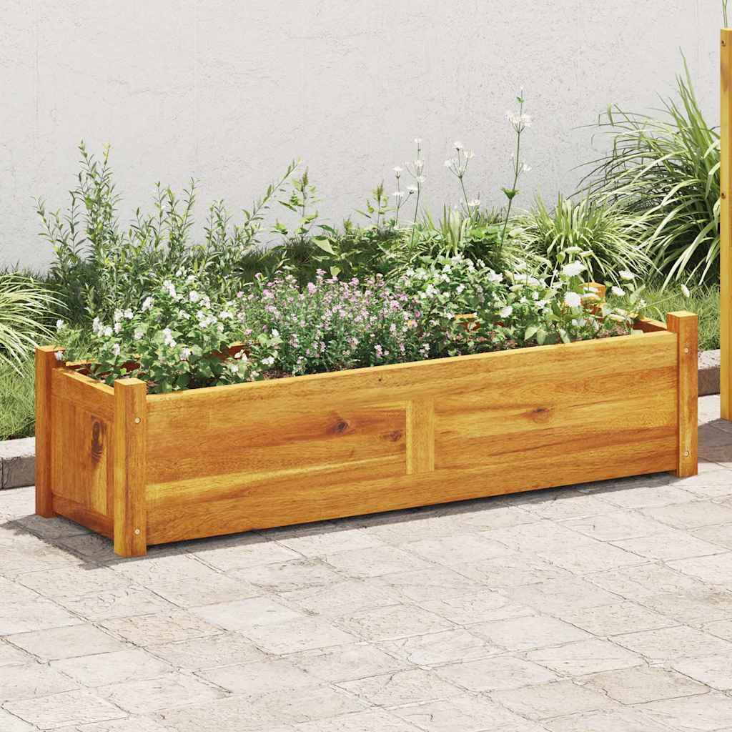 Arriate De Madera De Acacia 100x30x25 Cm_1