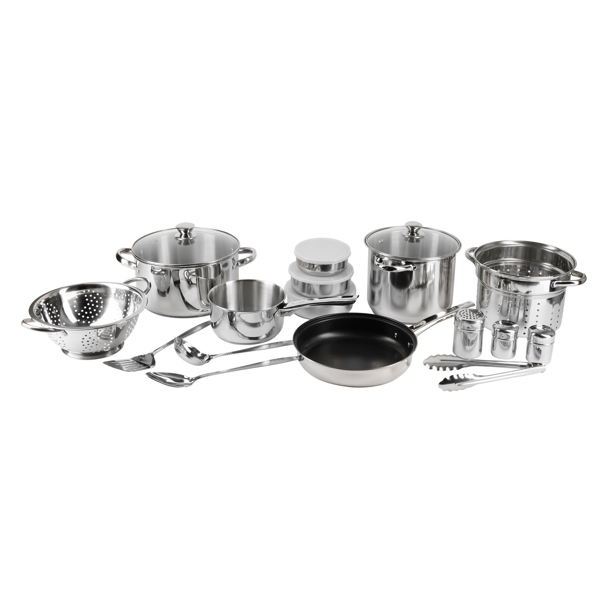 Juego De 18 Pzs Bateria De Cocina Acero Inox Ind Lula_0