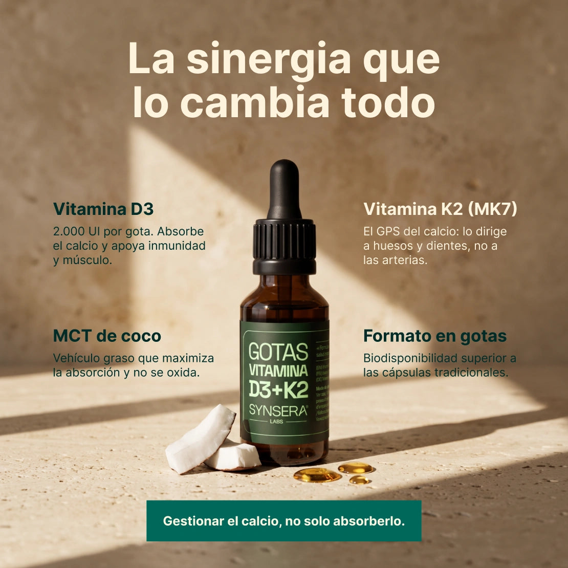 Vitamina D3 + K2 En Gotas 20 Ml Synsera Labs_4