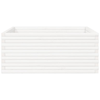 Jardinera Madera Maciza De Pino Blanco 110x110x46 Cm_5