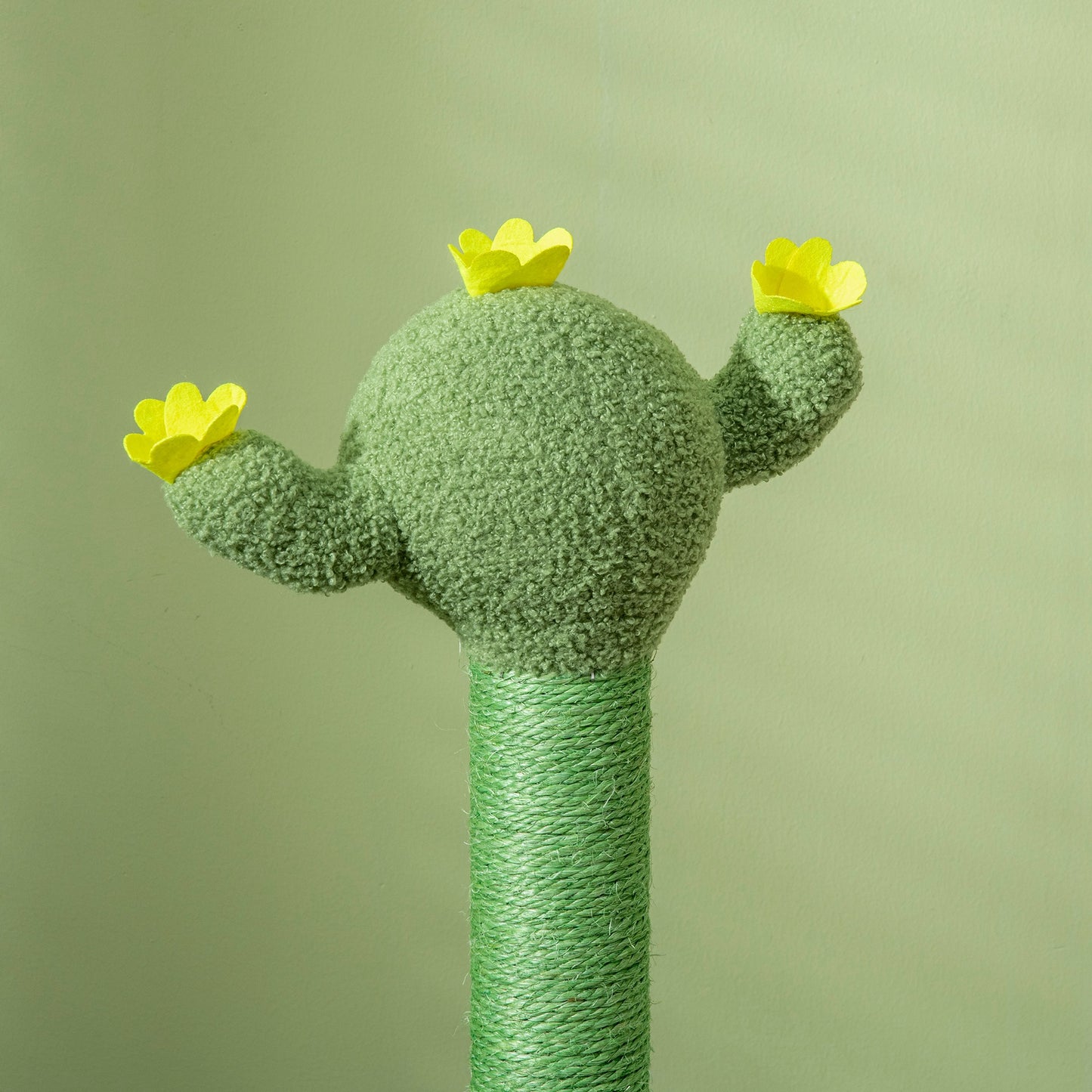 Pawhut Árbol Rascador Para Gatos Con Forma De Cactus Altura 90 Cm Con Hamaca_4