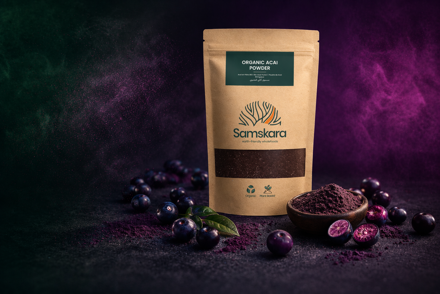 Açaí Liofilizado En Polvo Bio - 500g | Superalimento Ecológico Vegano Para Batidos, Smoothies Y Zumos_2