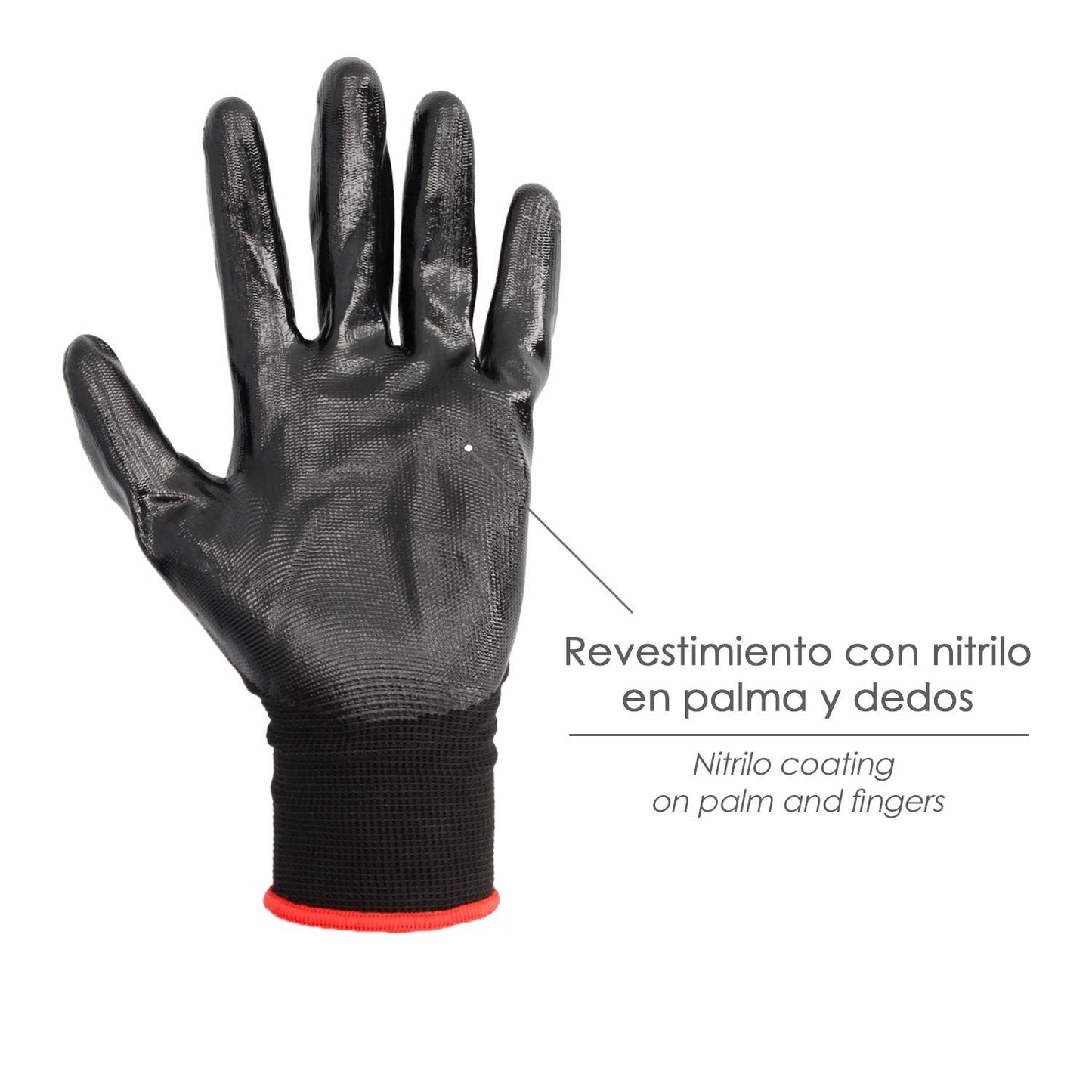 Guantes Nitrilo / Nylon Impregnado 9 (par)