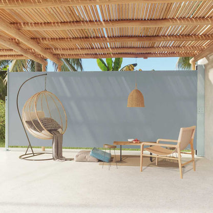 Vidaxl Toldo Lateral Retráctil Para Patio Gris 220x600 Cm_1