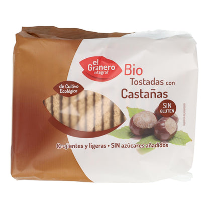 Tostas de Castanha Sem Glúten Bio El Granero, 100 g 