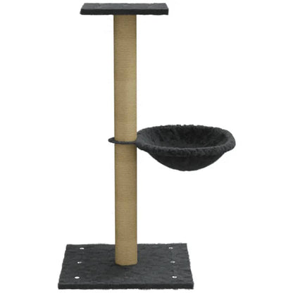 Vidaxl Rascador Para Gatos Con Poste De Sisal Gris Oscuro 74 Cm_4