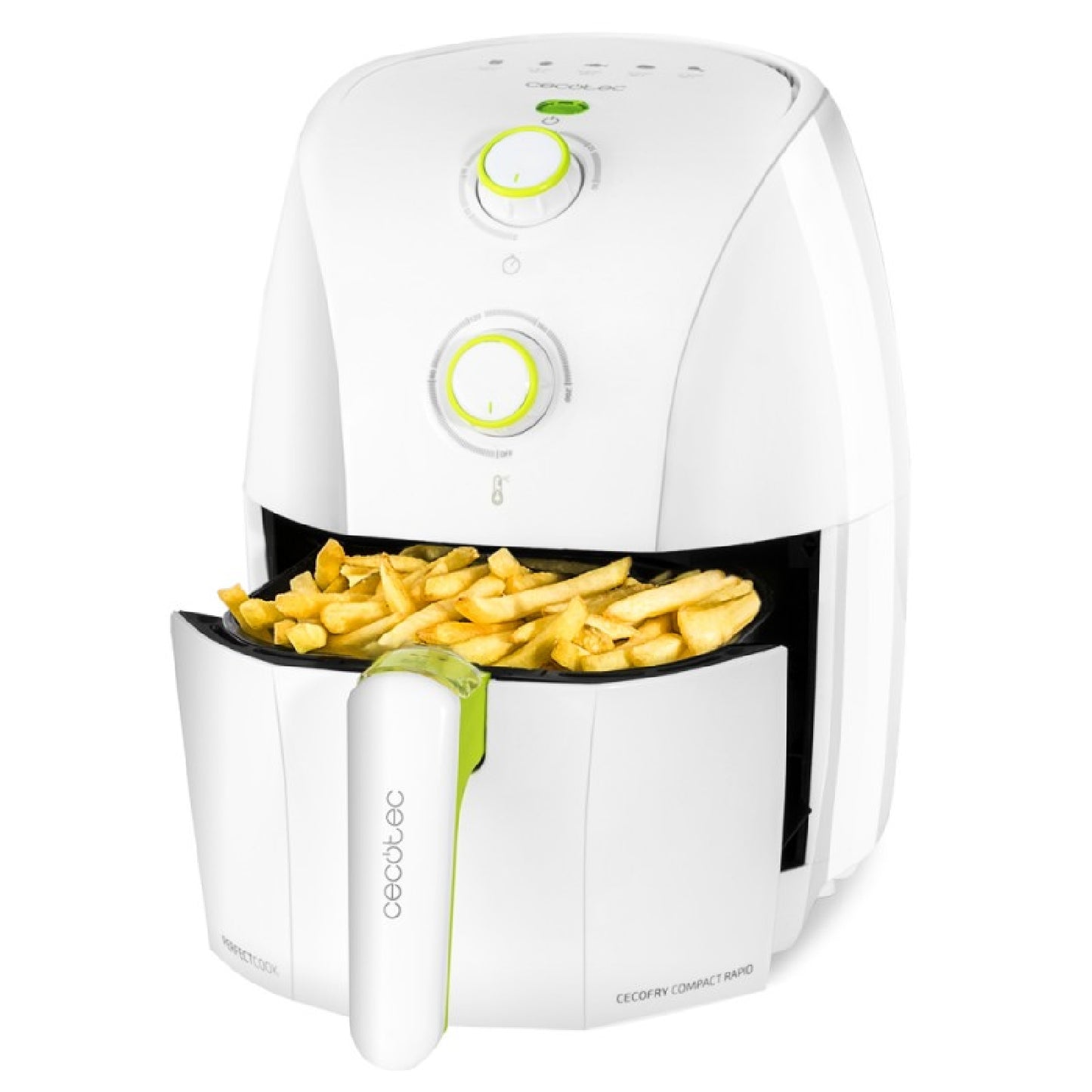 Freidora Compacta Sin Aceite De 1,5l Aire Caliente Cecofry 900 White. 900 W, Dietética, Tecnología Perfectcook, Función Horno, Capacidad 400g, Tempe_0