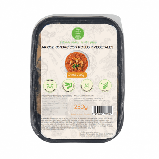 Arroz Konjac com Frango e Legumes The Konjac Shop 250g