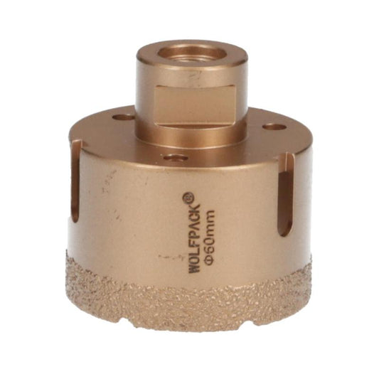 Corona Diamante Para Amoladora Ø 60 Mm. Conexión Rosca M14. Corte Seco