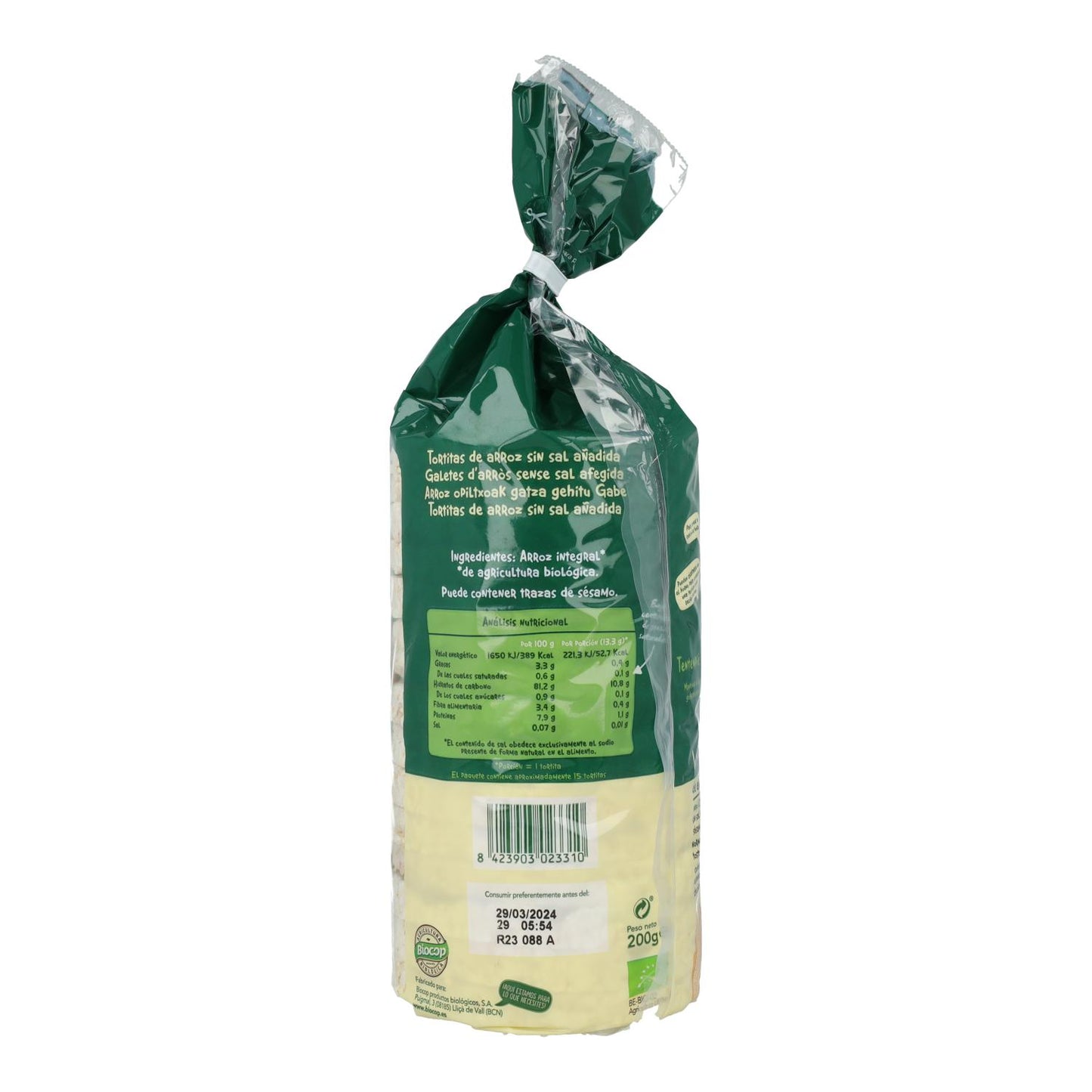 Bolinhos de Arroz Sem Sal Biocop 200 g