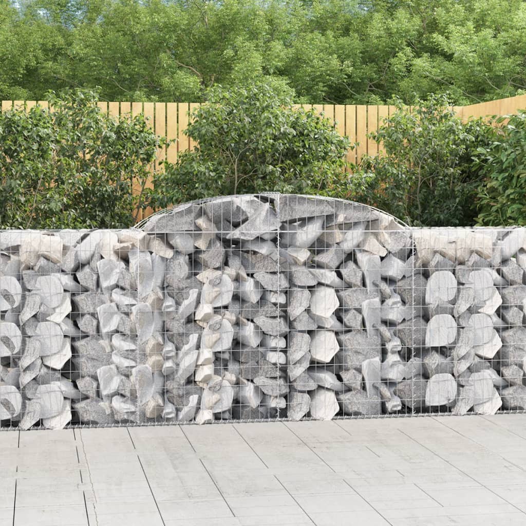 Cestas De Gaviones 2 Uds Forma De Arco Hierro 300x50x100/120 Cm_1