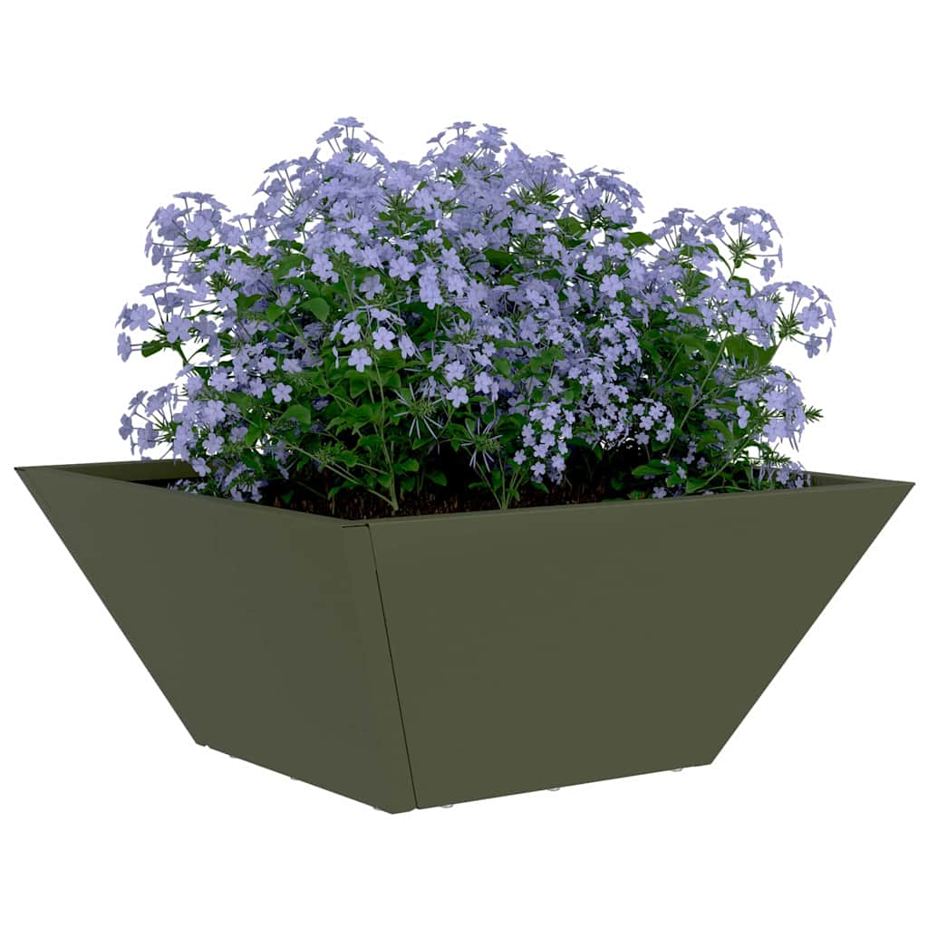 Macetero De Jardín Verde Oliva 35 X 35 X 15 Cm_2