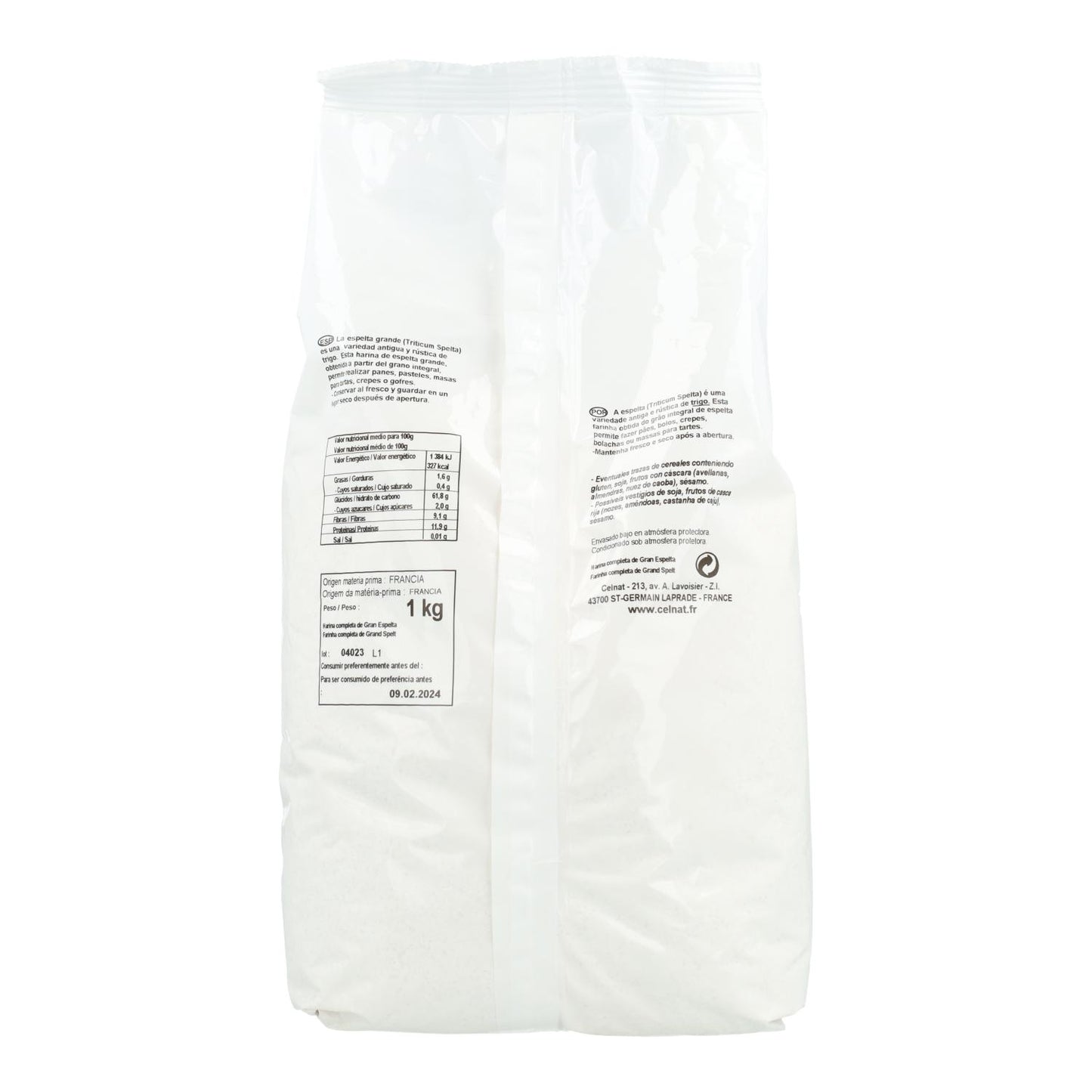 Farinha de Espelta Integral Celnat 1Kg