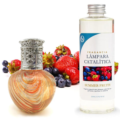 Lámpara Catalítica Orange Waves + Fragancia Summer Fruits 500 Ml - Elimina Malos Olores, Impurezas Y Perfuma_0