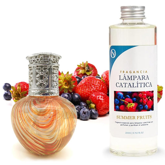 Lámpara Catalítica Orange Waves + Fragancia Summer Fruits 500 Ml - Elimina Malos Olores, Impurezas Y Perfuma_0