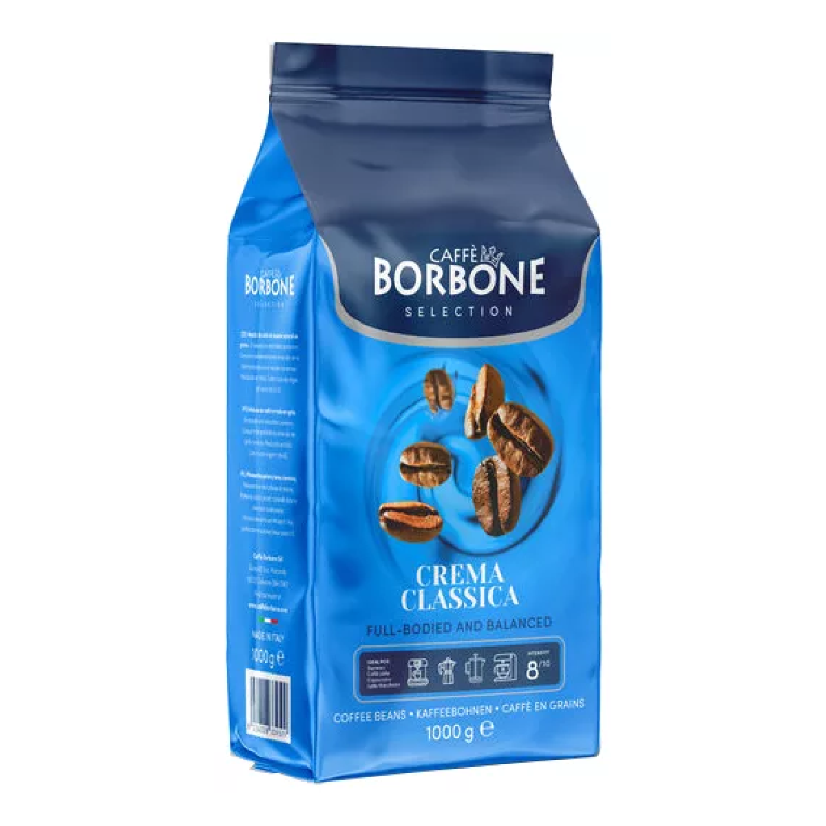 Grãos de café cremosos Borbone clássicos, 1 kg