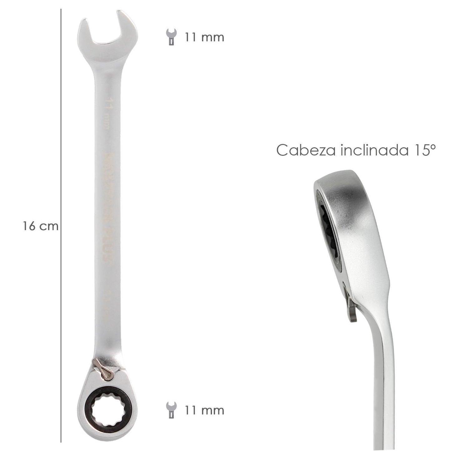 Llave Combinada Con Carraca 11 Mm. Din 3113