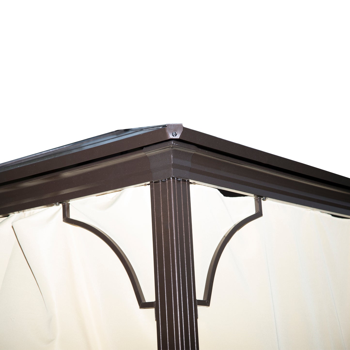 Outsunny Carpa Cenador Para Jardín Estable Anti-uv Techo 4 Paravientos_4