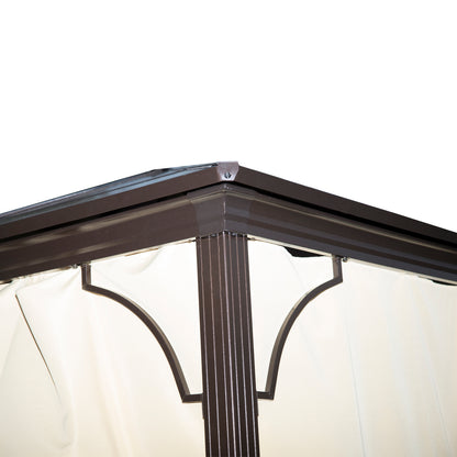 Outsunny Carpa Cenador Para Jardín Estable Anti-uv Techo 4 Paravientos_4