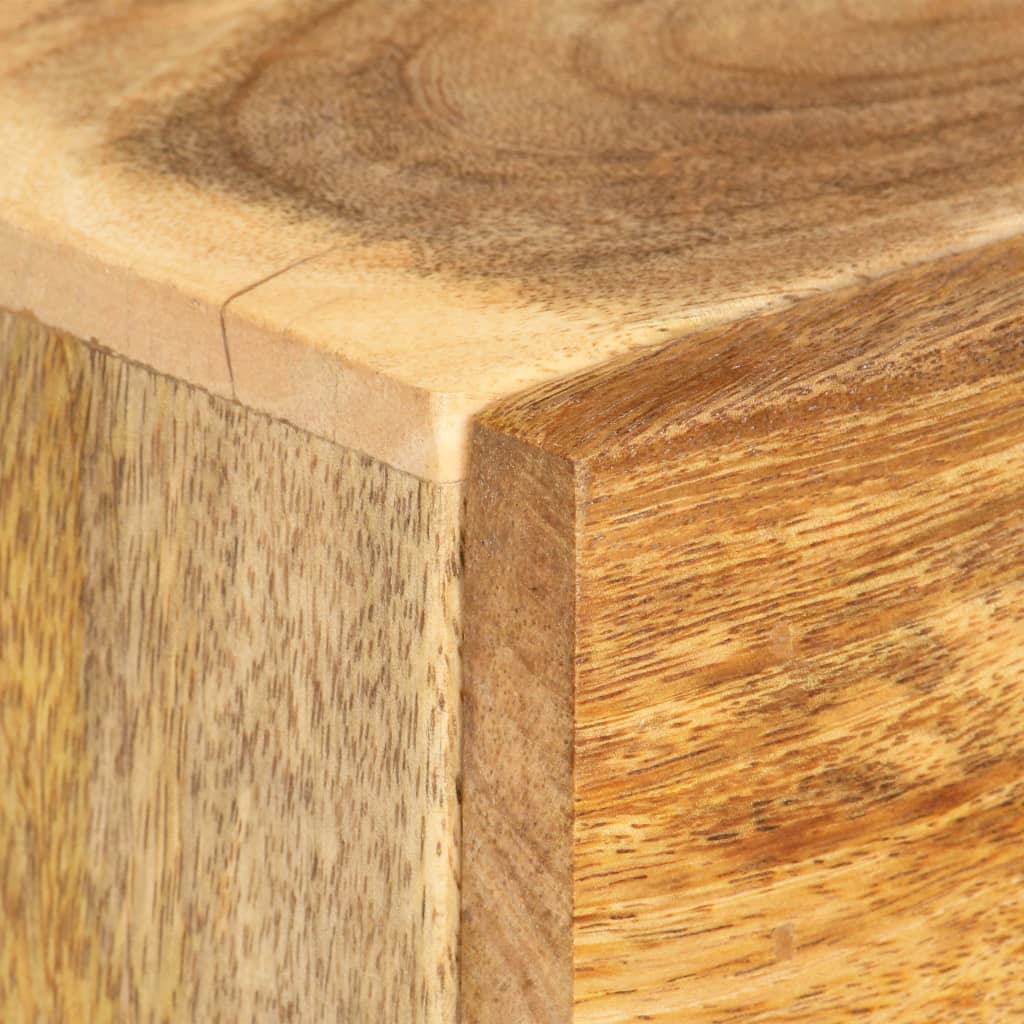Mesita De Noche De Madera Maciza De Mango 40x30x50 Cm_4