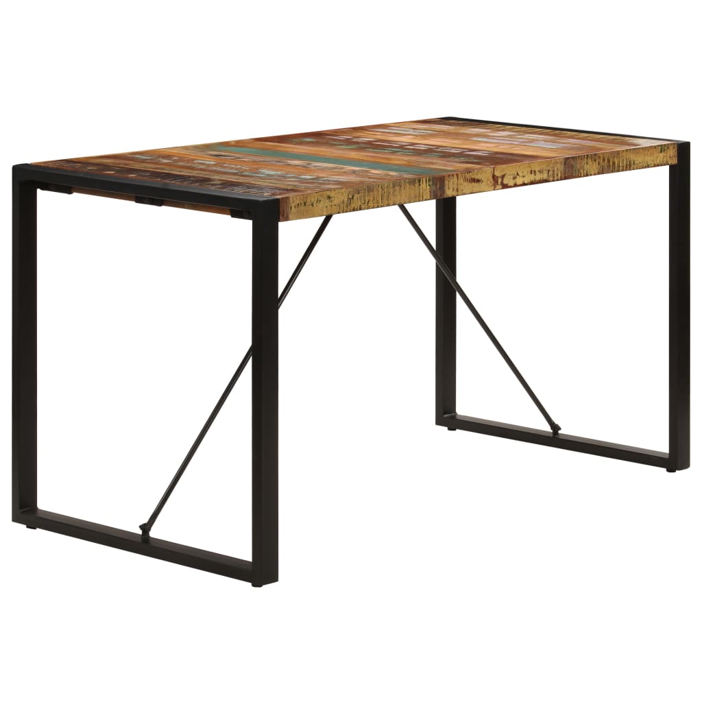 Mesa De Comedor De Madera Maciza Reciclada 140x70x75 Cm_1