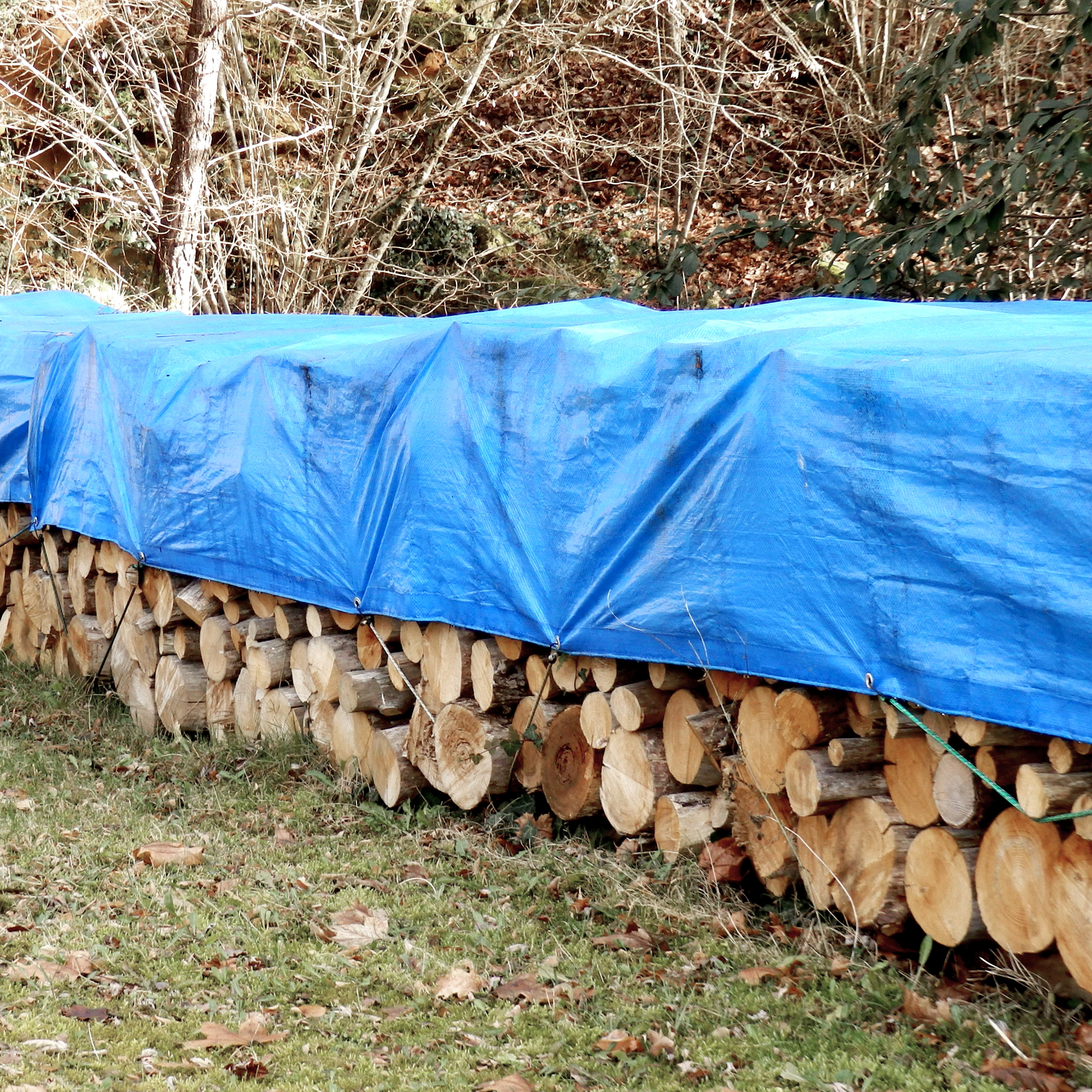 Toldo Lona De Protección Impermeable De Polietileno Doble Cara Verde Y Azul 5x8m_2