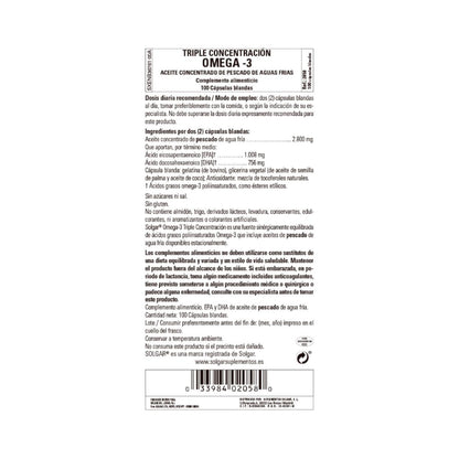 Embalagem 2x Ómega 3 tripla concentração, 100 cápsulas