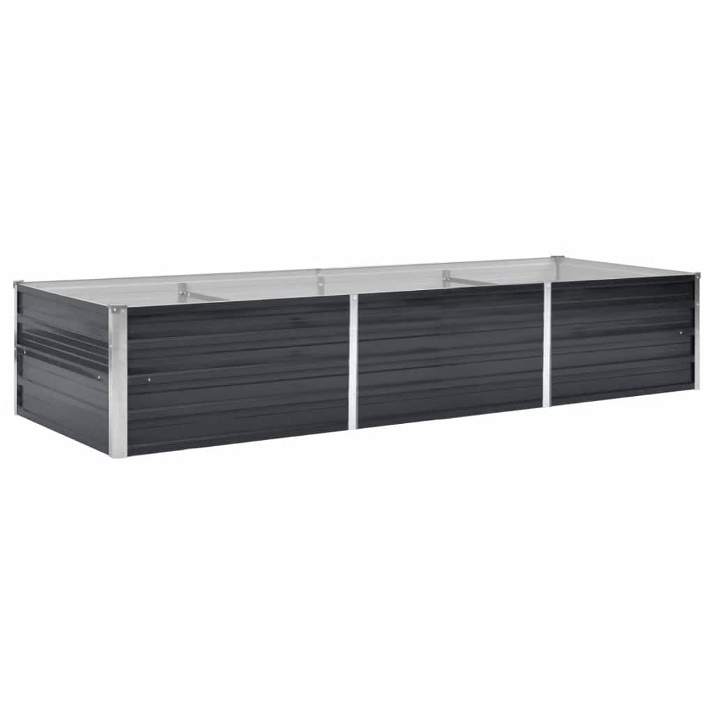 Arriate De Acero Galvanizado Gris Antracita 240x80x45 Cm_0