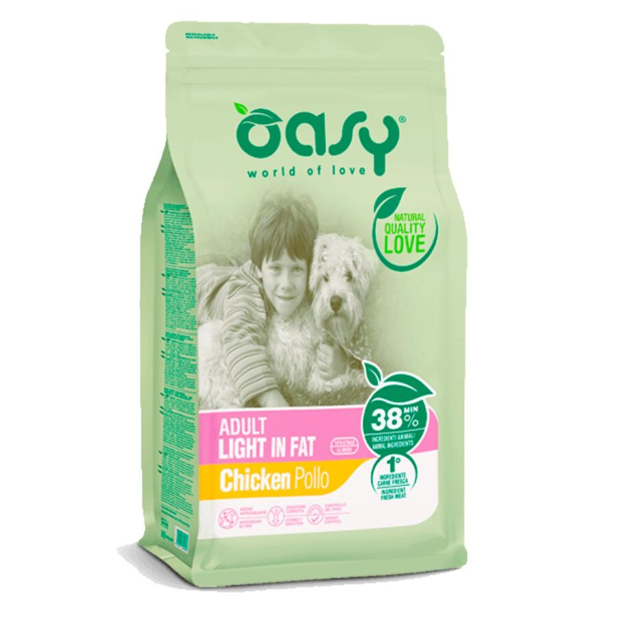 Pienso Oasy Para Perro Adulto Light De Pollo 3kg_0