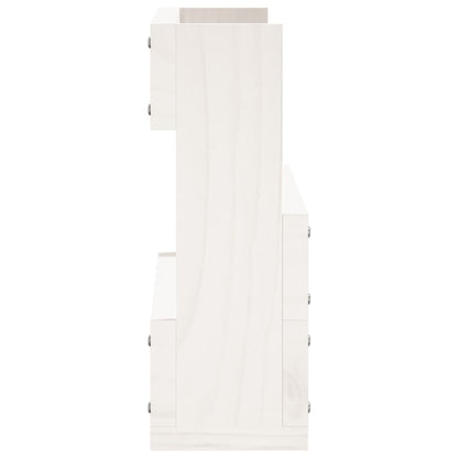 Estantes De Zapatos De Pared 2 Uds Madera Pino Blanco 59x9x23cm / Vetonek_5