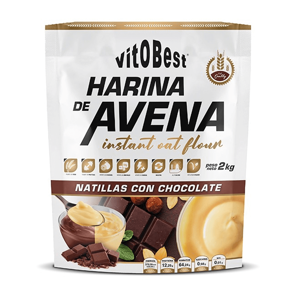 Harina De Avena - 2kg - Natilla Con Chocolate - Avena - Vitobest_0
