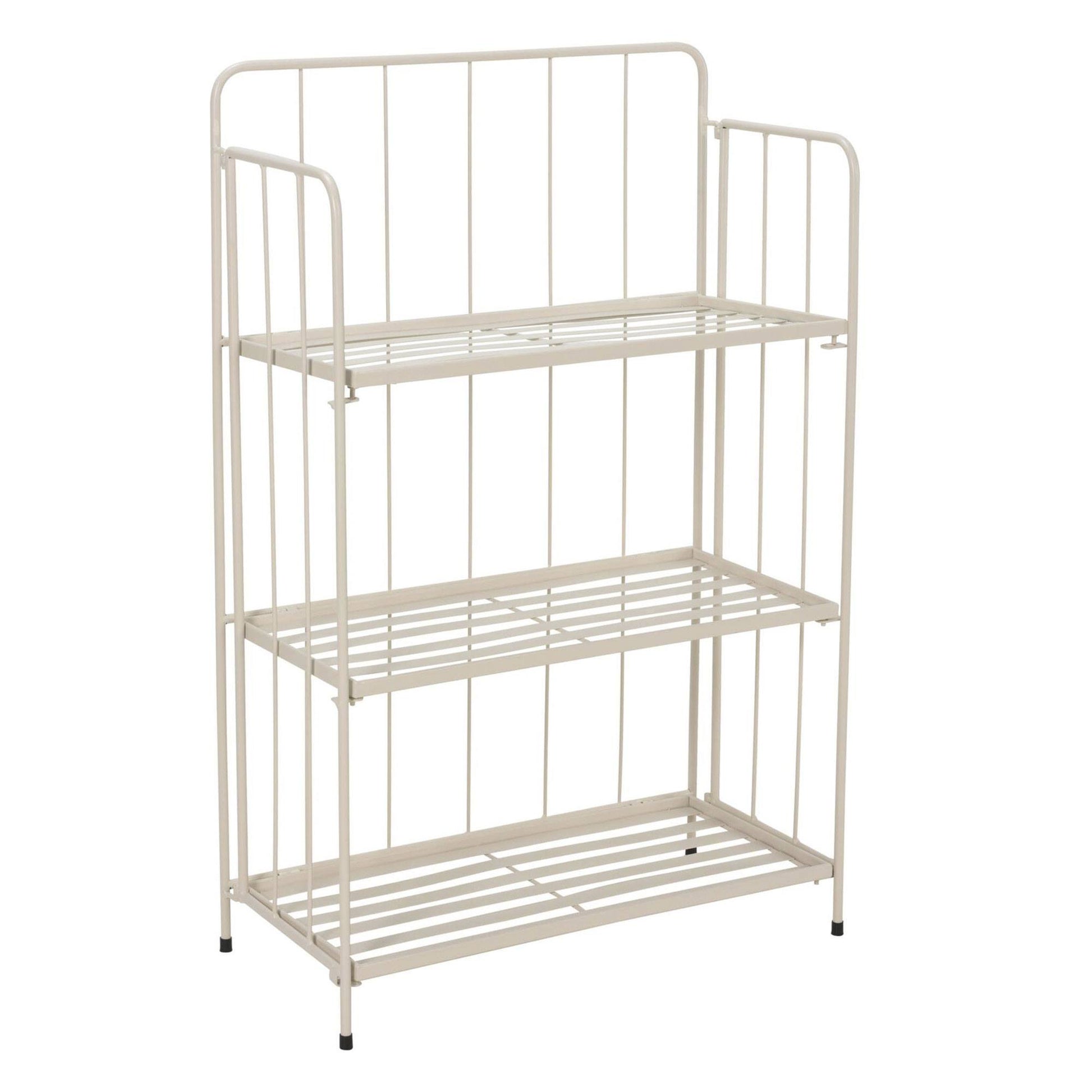 Well Home - Jardinera 3 Niveles Metal Caliza Diseño Plegable H.90cm._0