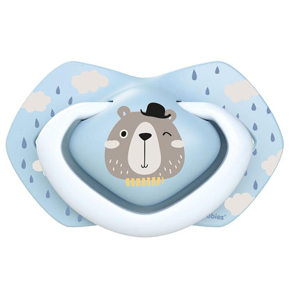 Pack de chupetas de silicone Bonjour Paris azul Canpol Babies (2 unidades) 6-18 meses