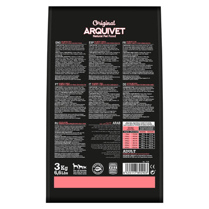 Ração para cães Arquivet Original Salmão e Arroz 12 Kg