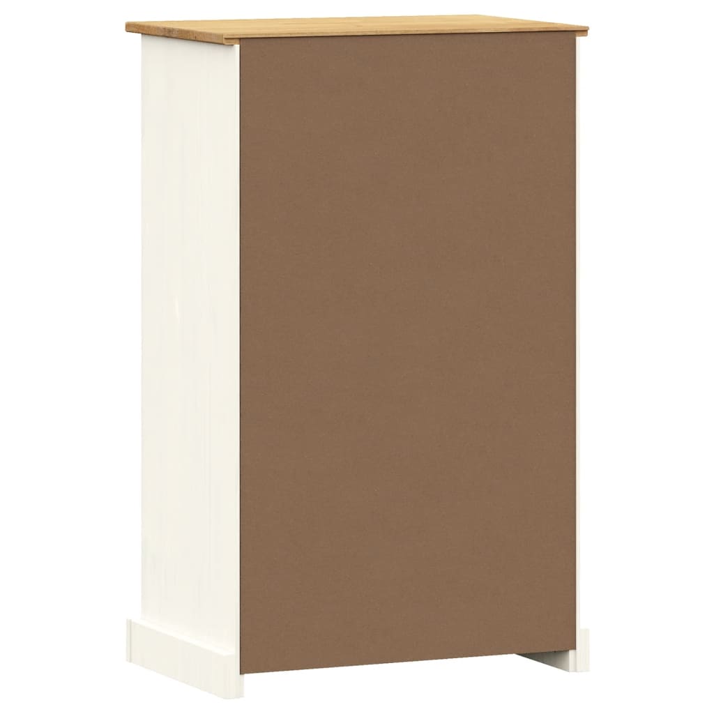 Zapatero Vigo Madera Maciza De Pino Blanco 60x35x96 Cm / Vetonek_3