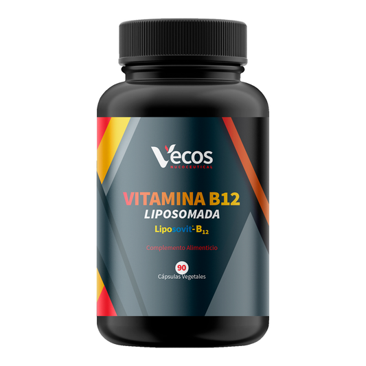 Vitamina B12 1000 µg Liposomal VECOS (90 cápsulas) | Energía y Reducción del cansancio | Metilcobalamina pura_0