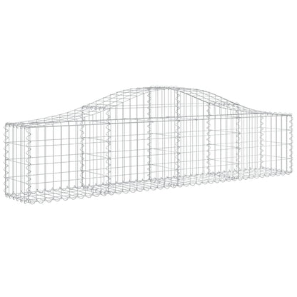 Cestas De Gaviones 5 Uds Forma De Arco Hierro 200x30x40/60 Cm_2