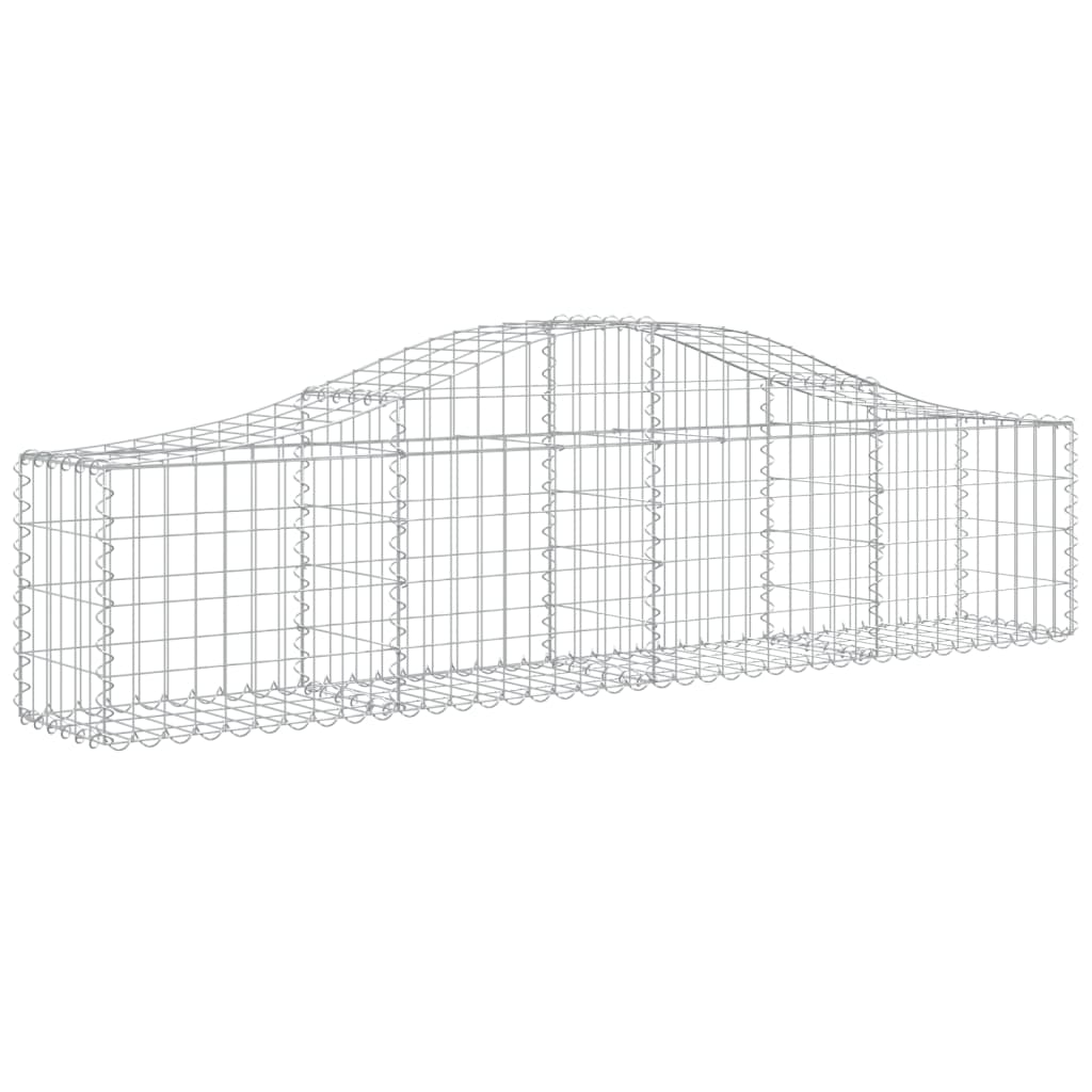 Cestas De Gaviones 9 Uds Forma De Arco Hierro 200x30x40/60 Cm_2