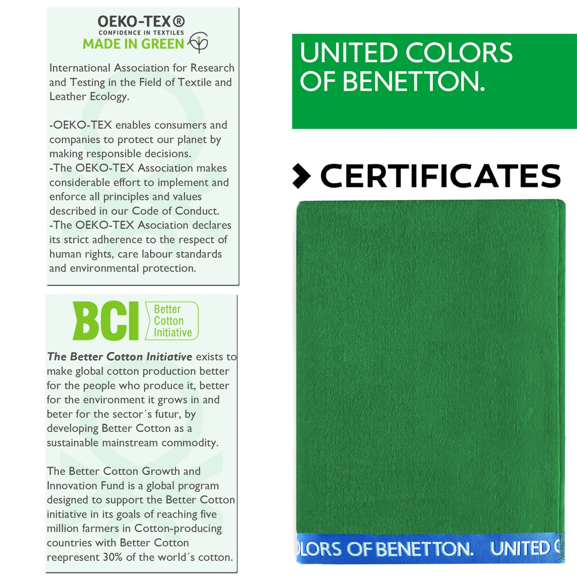 Toalla De Playa 90x160cm 380gsm Velour 100%algodon Verde Casa Benetton_3