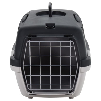 Vidaxl Transportín De Mascotas Pp Gris Y Negro 48x32x31 Cm_1