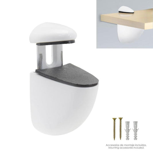 Soporte Pelicano Regulable Para Estante 1 / 20 Mm. Blanco  (1 Pieza)_0