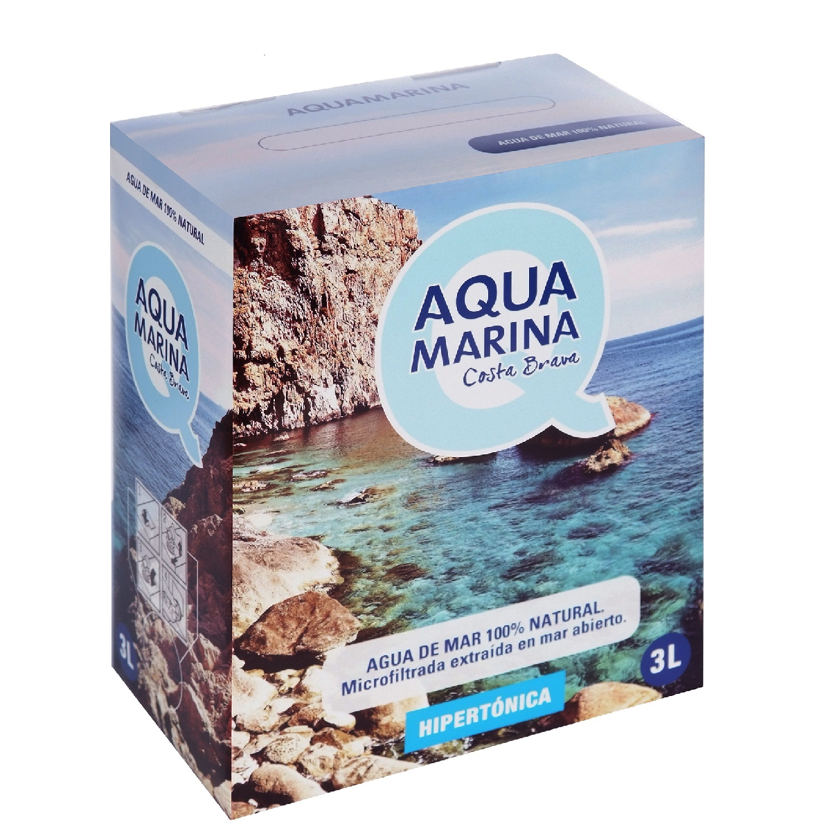 Água do mar hipertónica B&amp;B Aquamarina 3 L.