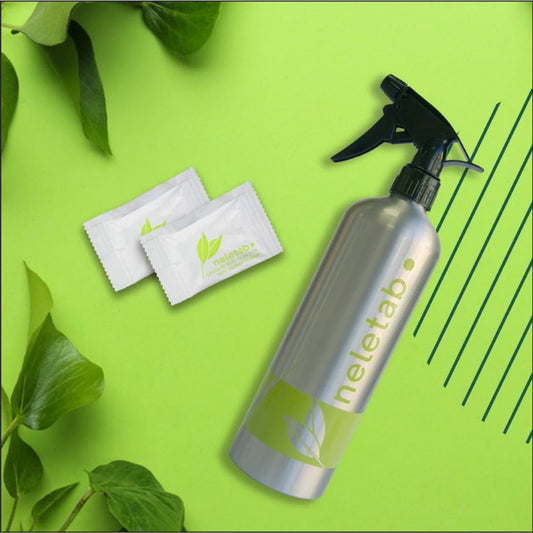 Neletab frasco multissuperfícies reutilizável + limpador multissuperfícies ecológico 2 peças