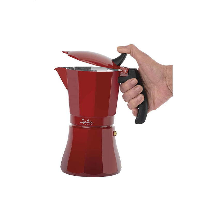 Cafetera Italiana Jata Hogar Hcaf2006/ 6 Tazas/ Roja Vulcano_1
