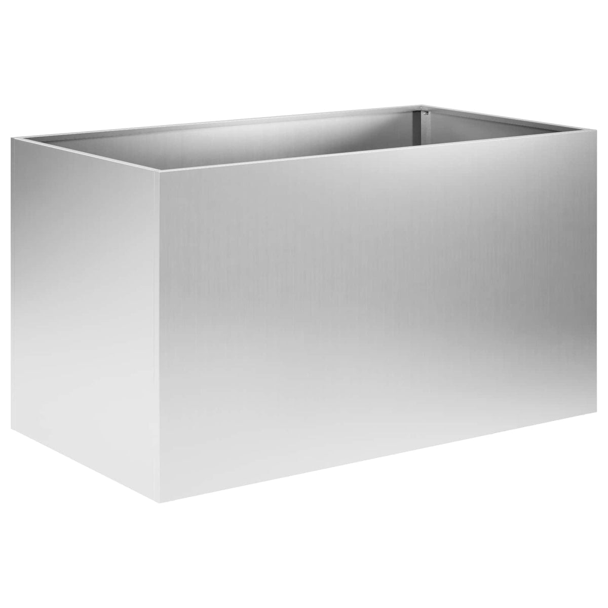 Macetero De Jardín Plateado 80 X 50 X 50 Cm Acero Galvanizado_0