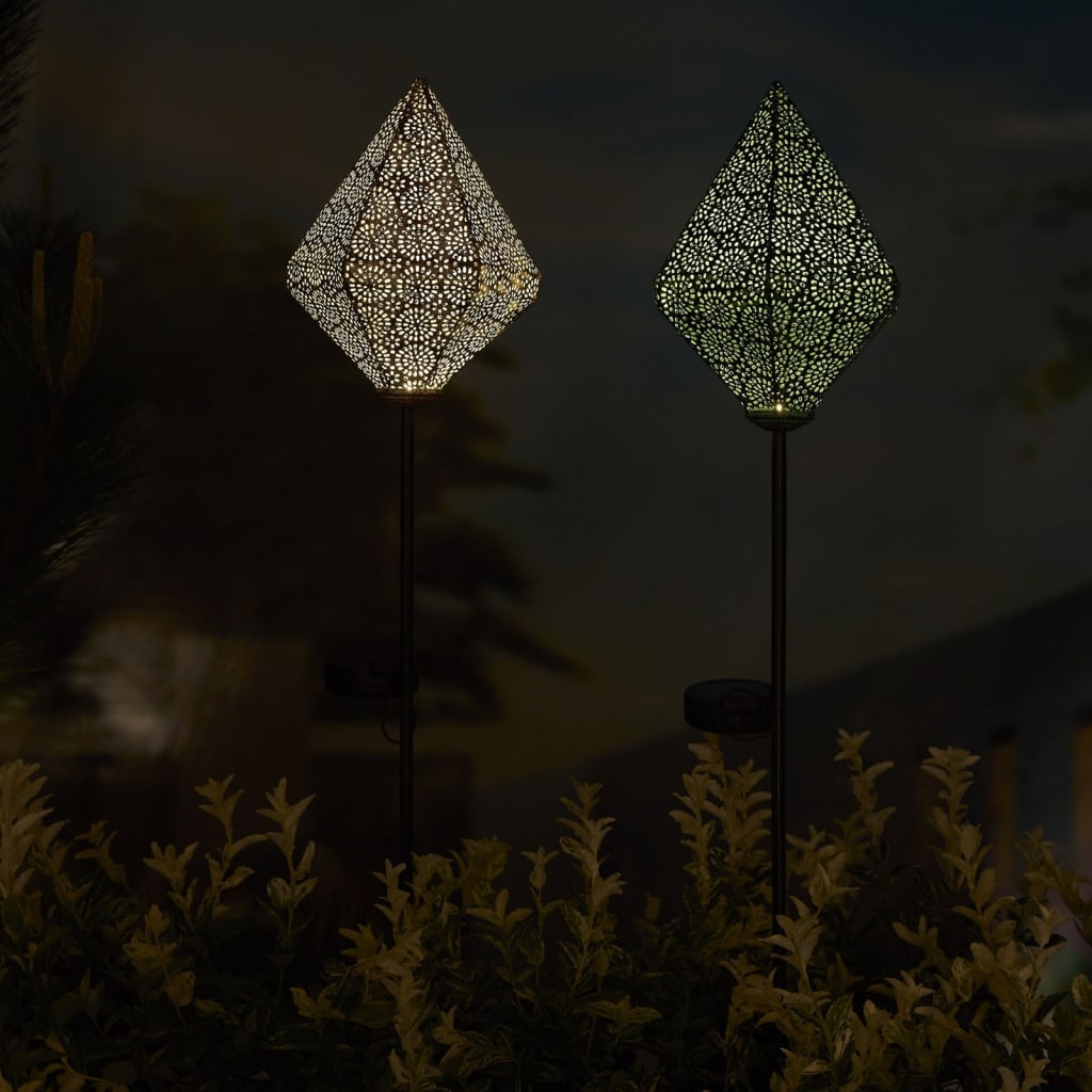 Luxform Lámpara Solar Led De Jardín Tyana Varilla Oriental Rosa_3