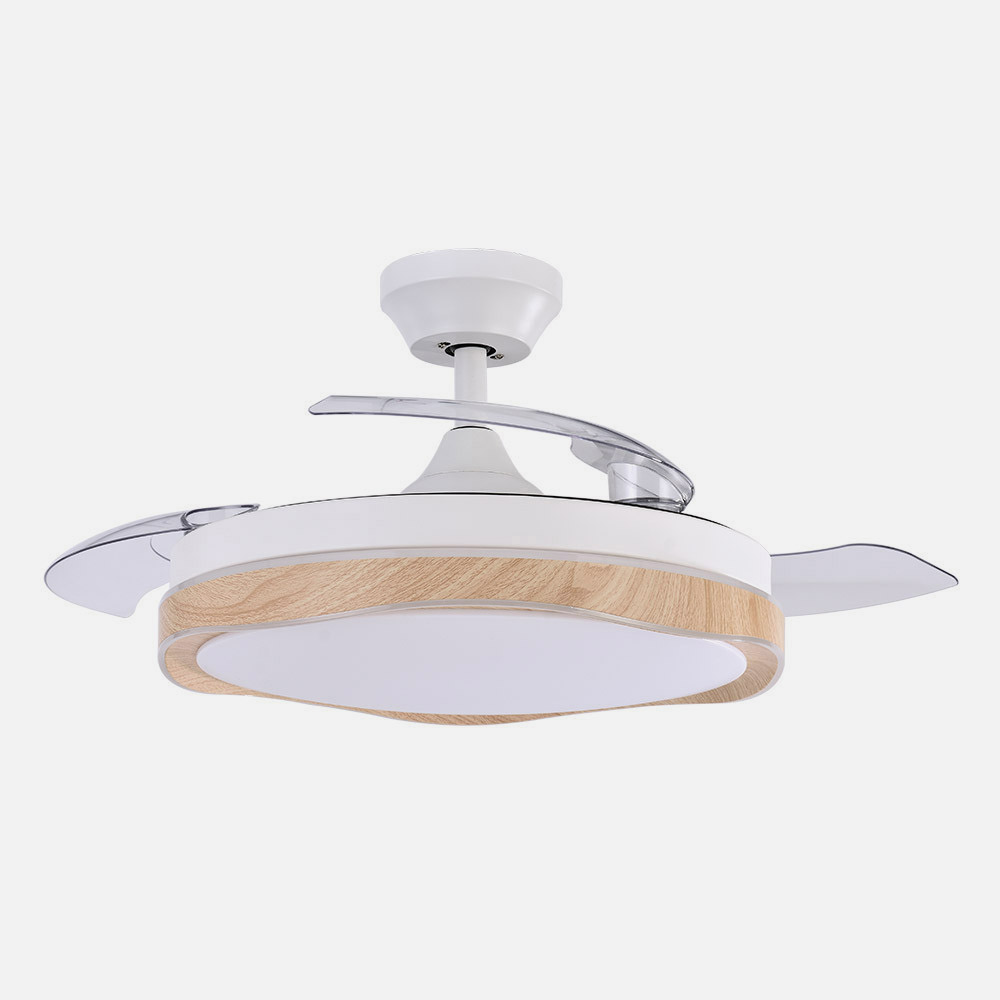 Ventilador Dc Blondi Blanco/haya 3aspas 107d 7200lm 6vel 3000k,4500k,6000k, Remoto+temporizador+memoria_2