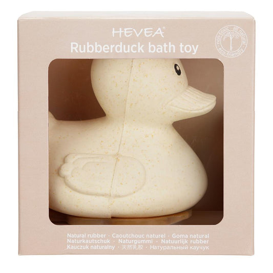 Pato de borracha natural "Squeeze &amp; Splash", cor de areia